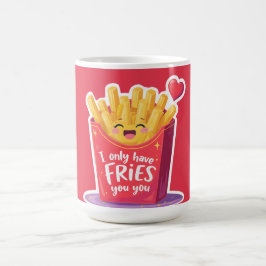 Cute Valentine French Fries Pun コーヒーマグカップ
