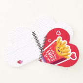 Cute Valentine French Fries Pun ノートブック (内部)
