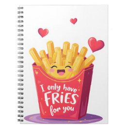 Cute Valentine French Fries Pun ノートブック