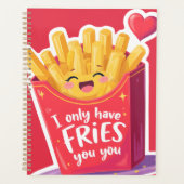 Cute Valentine French Fries Pun プランナー手帳 (正面)