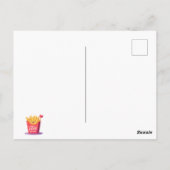 Cute Valentine French Fries Pun ポストカード (裏面)