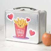 Cute Valentine French Fries Pun メタルランチボックス (インサイチュ)