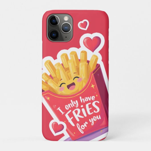 Cute Valentine French Fries Pun Case-Mate iPhoneケース (裏)