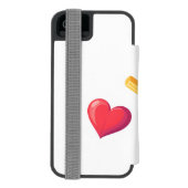Cute Valentine French Fries Pun Incipio iPhoneウォレットケース (フォリオ裏面)