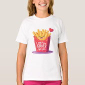 Cute Valentine French Fries Pun Tシャツ (正面)