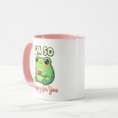 Cute Valentine Frog – I’m So Hoppy for You マグカップ (正面左)