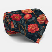 Cute Valentine Gifts For Dad Peonies ネクタイ (ロール)