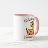 Cute Valentine Giraffe – Head Over Hooves for You マグカップ (正面右)