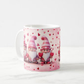 Cute Valentine Gnome Mug コーヒーマグカップ (正面左)