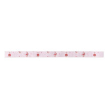 Cute Valentine Goose Hearts Pink Grid Pattern 
