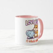 Cute Valentine Hamster – Love You a Whole Wheel マグカップ (正面右)
