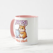 Cute Valentine Hamster – Love You a Whole Wheel マグカップ (正面左)
