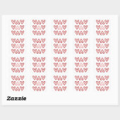 Cute Valentine Hearts – Love & Romance Design スクエアシール (シート)