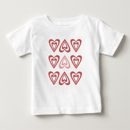 Cute Valentine Hearts – Love & Romance Design ベビーTシャツ (正面)