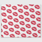 Cute Valentine Kisses Pattern Wrapping Paper ラッピングペーパー (フラット)