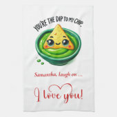 Cute Valentine Kitchen Towel Funny Food Quotes キッチンタオル (縦)