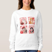 Cute Valentine Kittens Cozy Sweatshirt スウェットシャツ (正面)