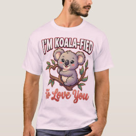 Cute Valentine Koala – I’m Koala-Fied to Love You Tシャツ