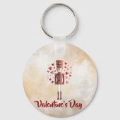 Cute Valentine Nutcracker Heart Keychain キーホルダー (正面)