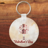 Cute Valentine Nutcracker Heart Keychain キーホルダー (正面)