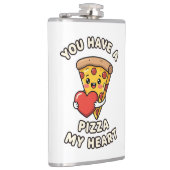 Cute Valentine Pizza Slice – Fun Romantic Gift for フラスク (右)