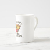 Cute Valentine Pizza Slice – Fun Romantic Gift for ボーンチャイナマグカップ (正面右)