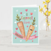 Cute Valentine’s Card I Carrot Live Without You カード (黄色い花)