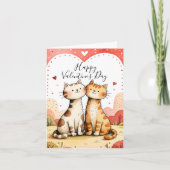 Cute Valentine’s Cat Card シーズンカード (正面)