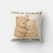 Cute Valentine’s Day Bear Pillow for Mom – Gift クッション (正面)
