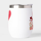 Cute Valentine Stemless Wine Tumbler (左面)