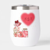 Cute Valentine Stemless Wine Tumbler (正面)