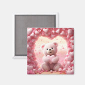 Cute Valentine Teddy Bear Magnet  マグネット (正面/裏面)