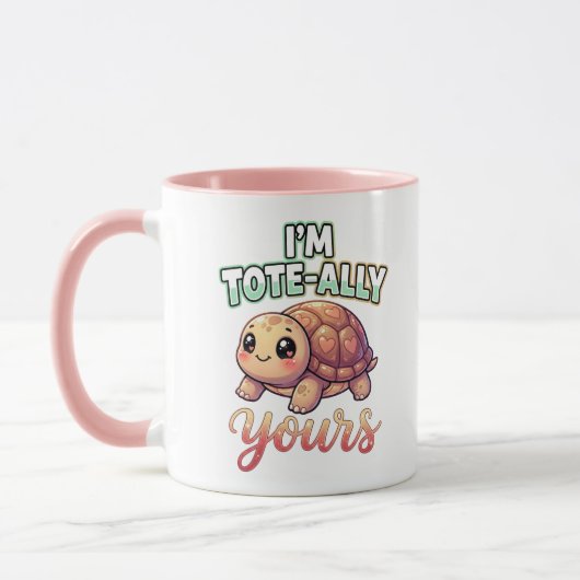 Cute Valentine Turtle – I’m Tote-Ally Yours マグカップ (左)