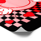 Cute Valentine Vibes Groovy Valentine Day Men Wome ポスター (角)