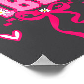 Cute Valentine Vibes Smile Face Valentines Day Gir ポスター (角)