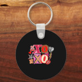 Cute Valentine Xoxo Funny Valentine Hearts Lover G キーホルダー (正面)