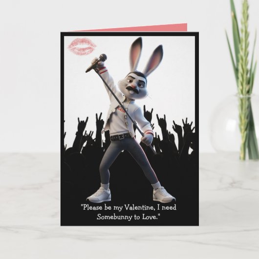 Cute Valentine's Day Card Somebunny to Love Theme カード (正面)