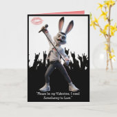 Cute Valentine's Day Card Somebunny to Love Theme カード (黄色い花)