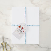 Cute Valentine's day couple hearts custom ギフトタグ (より糸付き)