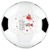 Cute Valentine's day couple hearts custom サッカーボール (回転)