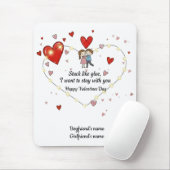 Cute Valentine's day couple hearts custom マウスパッド (マウス)