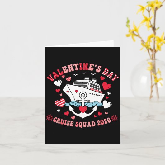 Cute Valentines Day Cruise 2026 Matching Cruise Fo カード (黄色い花)