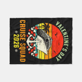 Cute Valentines Day Cruise 2026 Matching Cruise Fo フリースブランケット (正面(横))