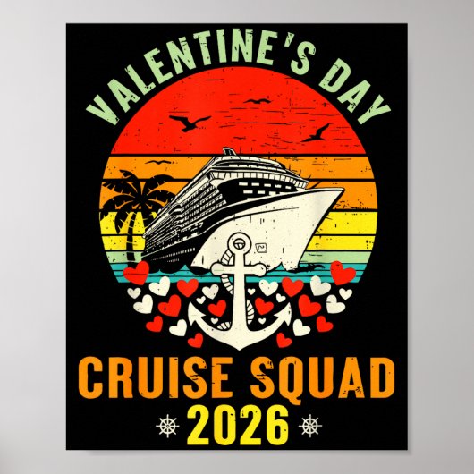 Cute Valentines Day Cruise 2026 Matching Cruise Fo ポスター (正面)