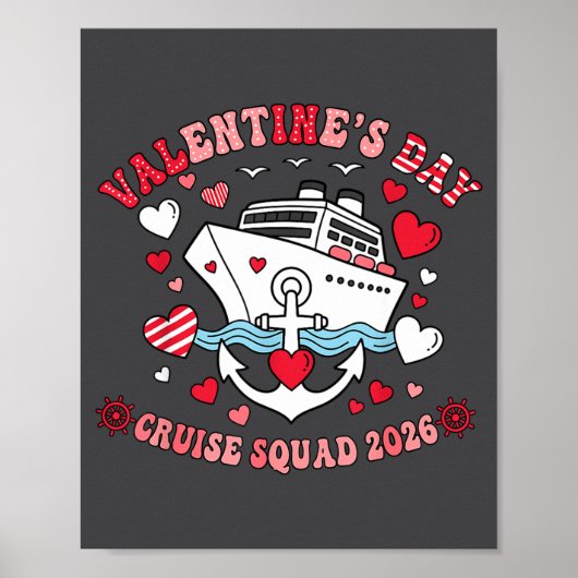 Cute Valentines Day Cruise 2026 Matching Cruise Fo ポスター (正面)
