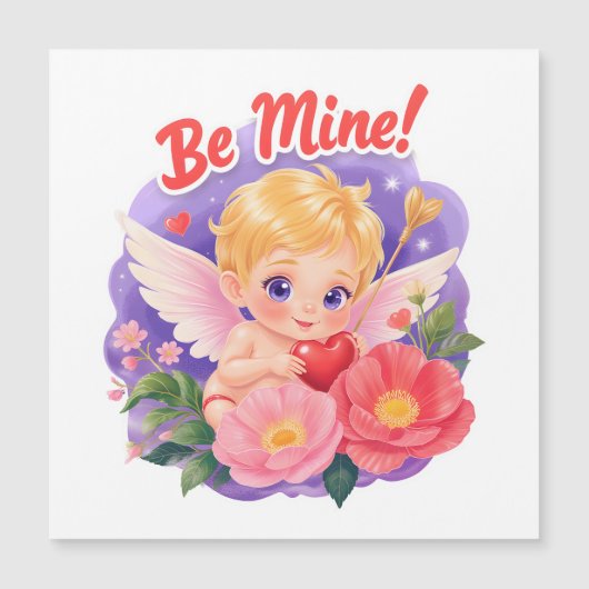 Cute Valentine's Day Cupid with "Be Mine" (正面)