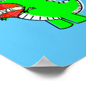 Cute Valentines Day Dinosaur ポスター (角)