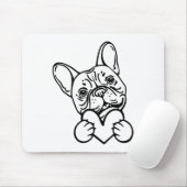 Cute Valentine's Day Frenchie French Bulldog Lover マウスパッド (マウス)