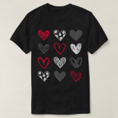 Cute Valentines Day Hearts  Tシャツ (デザイン正面)