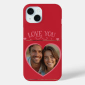 Cute Valentine's Day 'LOVE YOU' & カスタムPhoto Case-Mate iPhoneケース (裏面)
